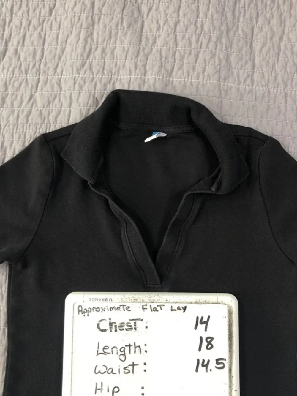 4/$15 Old Navy Polo Shirt Girl Small Black Classic Preppy School Casual